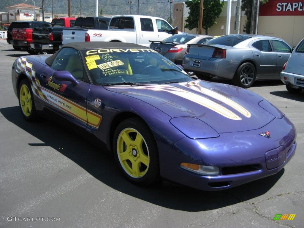 Radar Blue Metallic 1998 Chevrolet Corvette Indianapolis 500 Pace Car Convertible Exterior Photo #48835635