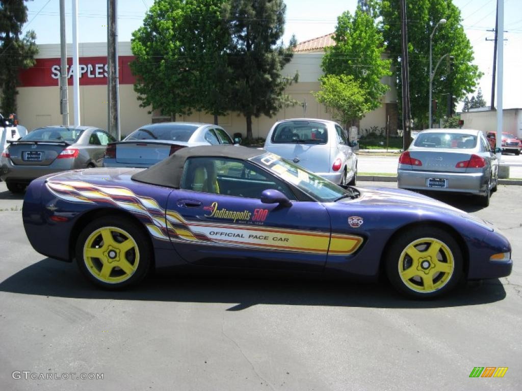 Radar Blue Metallic 1998 Chevrolet Corvette Indianapolis 500 Pace Car Convertible Exterior Photo #48835653