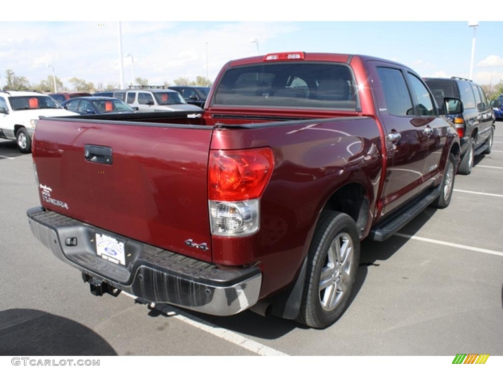 2008 Tundra Limited CrewMax 4x4 - Salsa Red Pearl / Graphite Gray photo #2