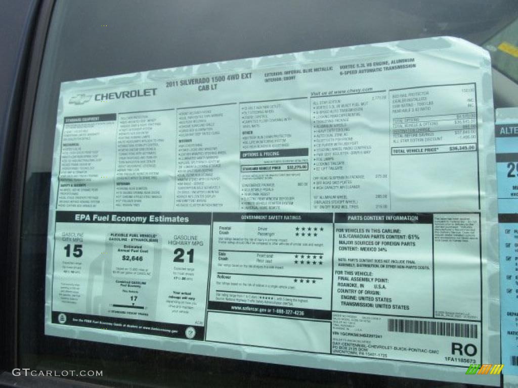 2011 Silverado 1500 LT Extended Cab 4x4 - Imperial Blue Metallic / Ebony photo #8