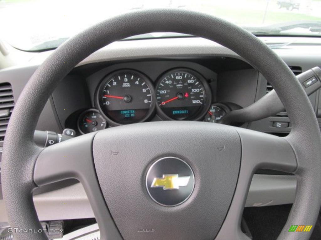 2011 Silverado 1500 LS Regular Cab 4x4 - Sheer Silver Metallic / Dark Titanium photo #9