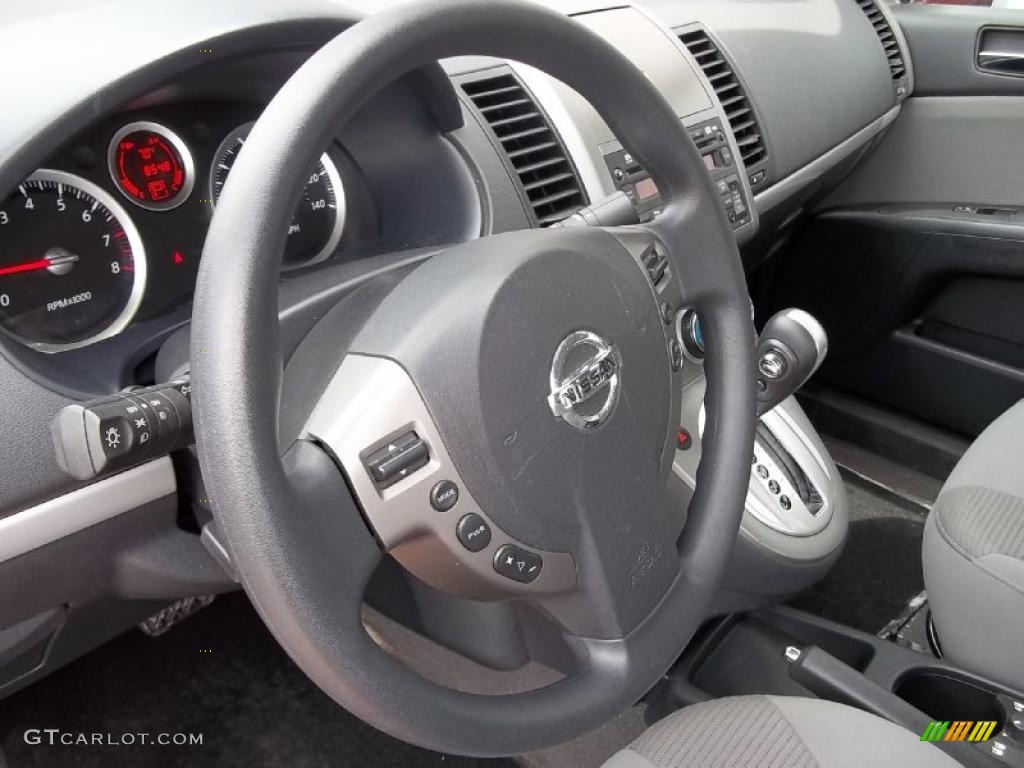 2010 Nissan Sentra 2.0 SR Charcoal Steering Wheel Photo #48837258