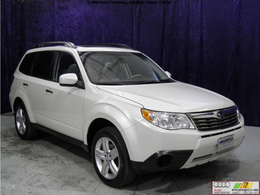 2009 Forester 2.5 X Premium - Satin White Pearl / Platinum photo #1