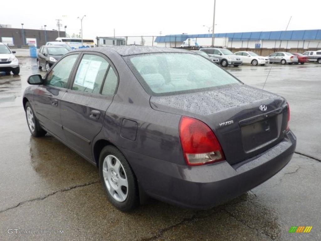 2002 Elantra GLS Sedan - Midnight Gray / Gray photo #2