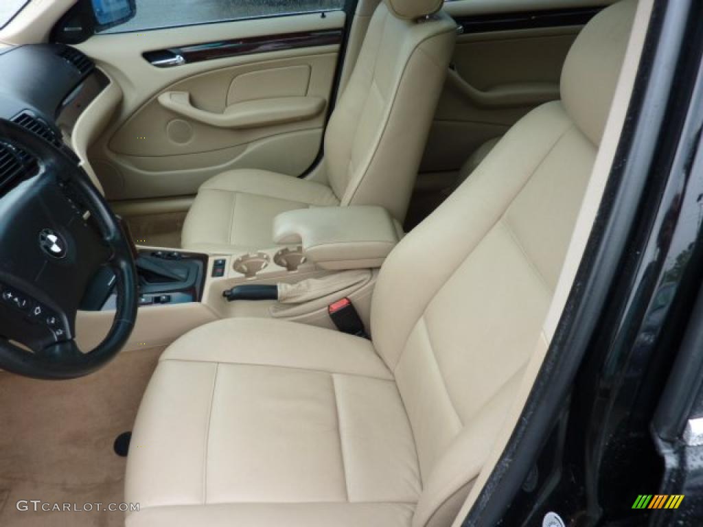 2004 3 Series 330xi Sedan - Jet Black / Sand photo #8