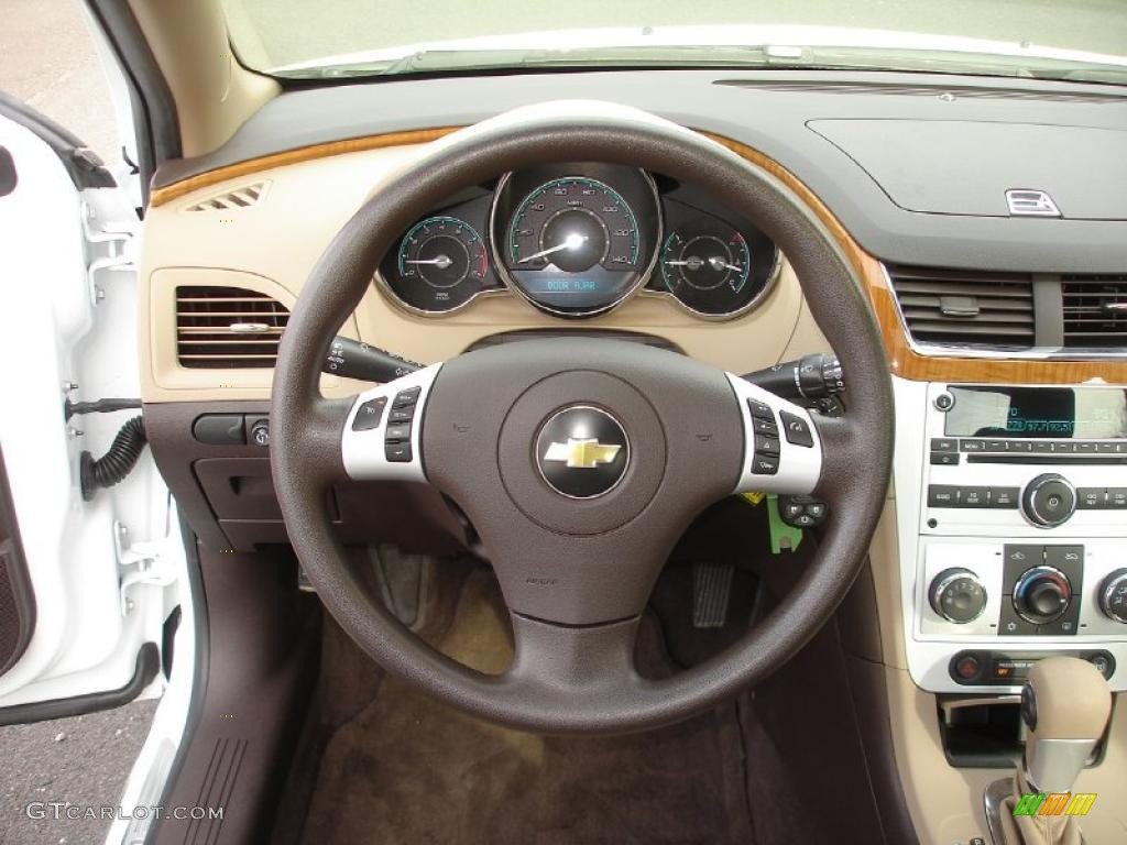 2011 Chevrolet Malibu LT Cocoa/Cashmere Steering Wheel Photo #48842352