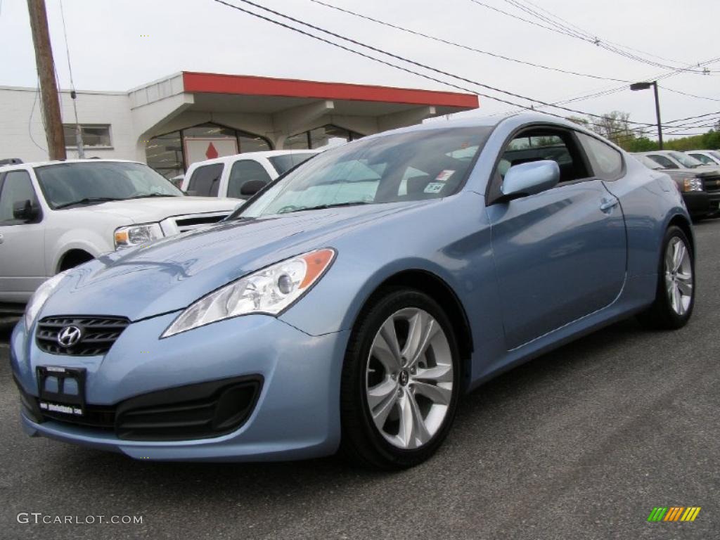 2010 Genesis Coupe 2.0T - Aqua Minerale Blue / Black photo #1