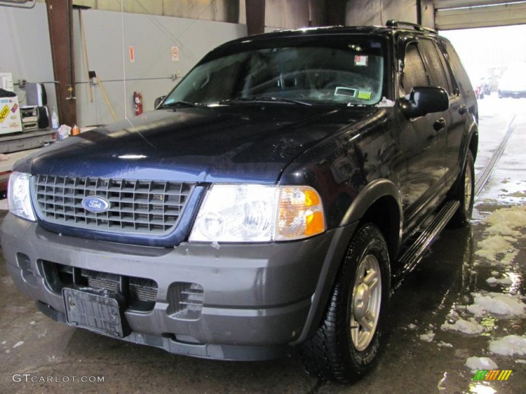 2003 Explorer XLS 4x4 - True Blue Metallic / Medium Parchment Beige photo #16