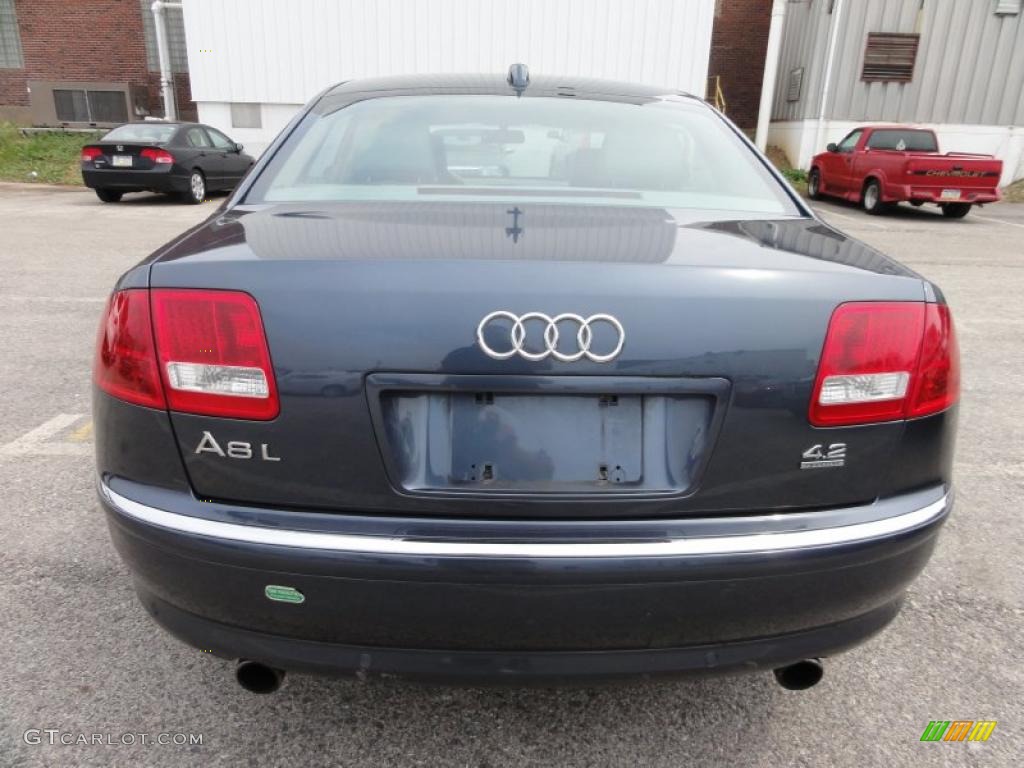 2004 A8 L 4.2 quattro - Northern Blue Pearl Effect / Platinum photo #9