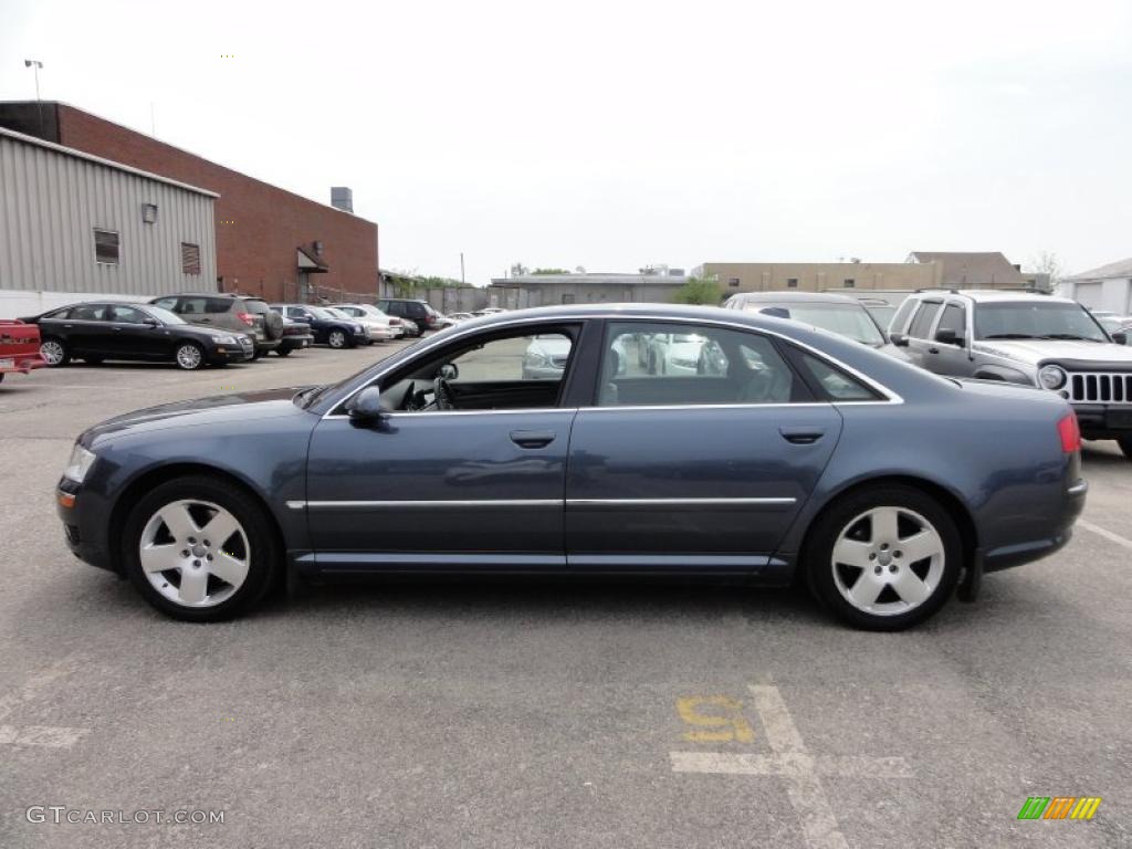 2004 A8 L 4.2 quattro - Northern Blue Pearl Effect / Platinum photo #11