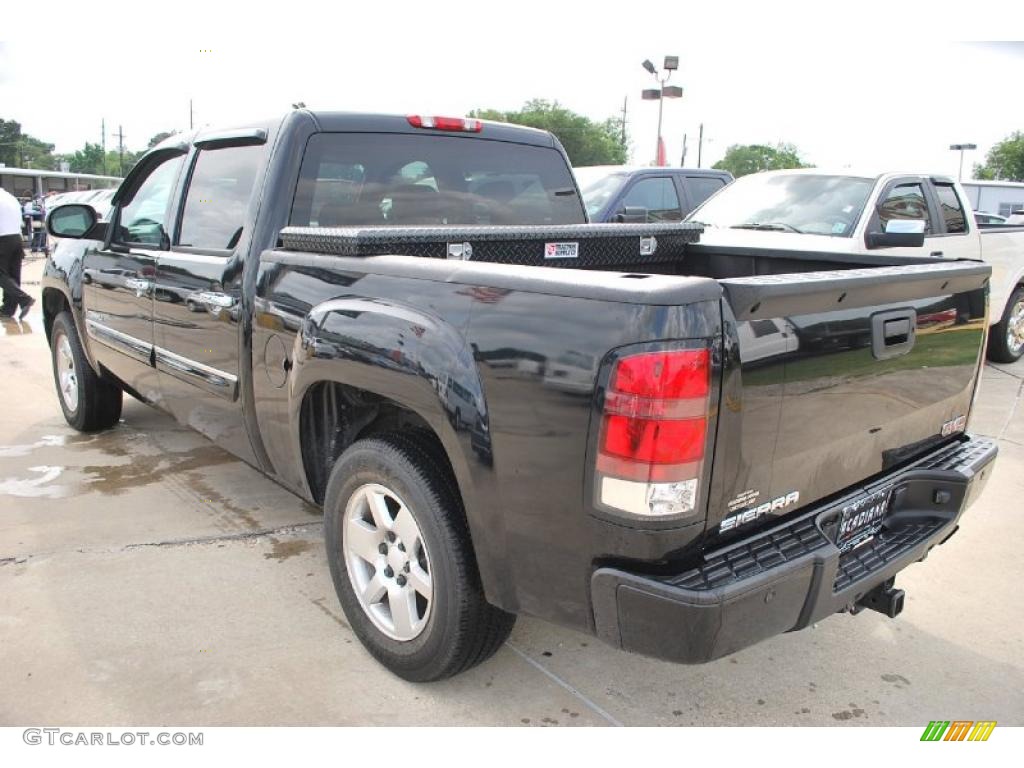 2008 Sierra 1500 Denali Crew Cab AWD - Onyx Black / Cocoa/Light Cashmere photo #3