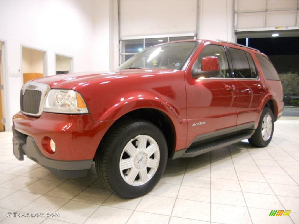 2003 Aviator Luxury AWD - Vivid Red Metallic / Light Parchment photo #1