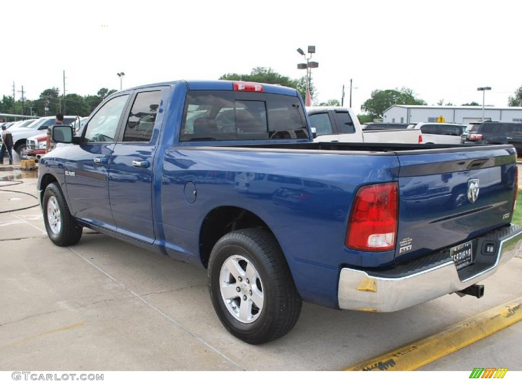 2009 Ram 1500 SLT Quad Cab - Deep Water Blue Pearl / Dark Slate/Medium Graystone photo #3