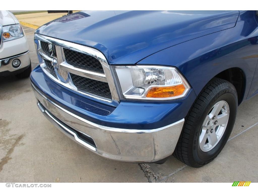 2009 Ram 1500 SLT Quad Cab - Deep Water Blue Pearl / Dark Slate/Medium Graystone photo #12