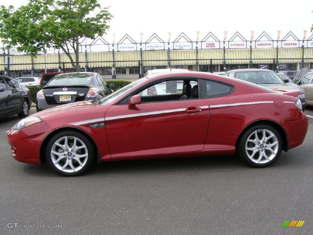 Redfire Pearl 2007 Hyundai Tiburon GT Exterior Photo #48850666