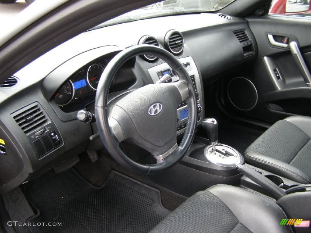 2007 Hyundai Tiburon GT Black Dashboard Photo #48850729