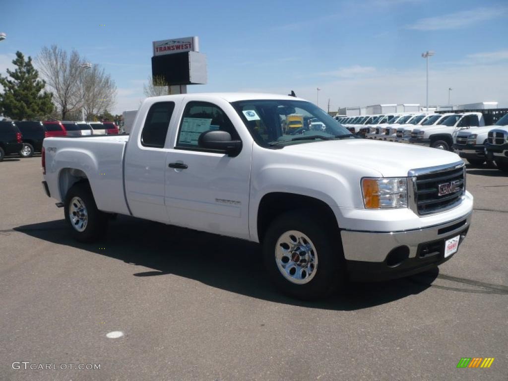 2011 Sierra 1500 Extended Cab 4x4 - Summit White / Dark Titanium photo #1