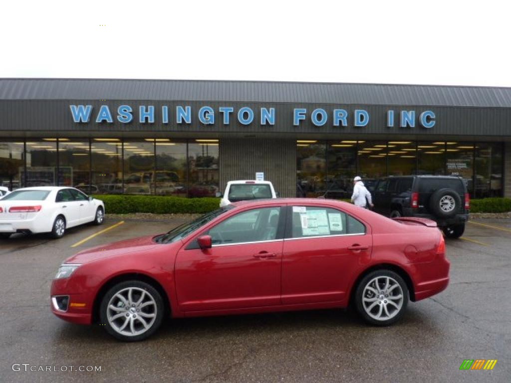 2011 Fusion SE - Red Candy Metallic / Charcoal Black photo #1