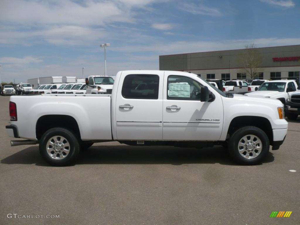 Summit White 2011 GMC Sierra 3500HD Denali Crew Cab 4x4 Exterior Photo #48853714