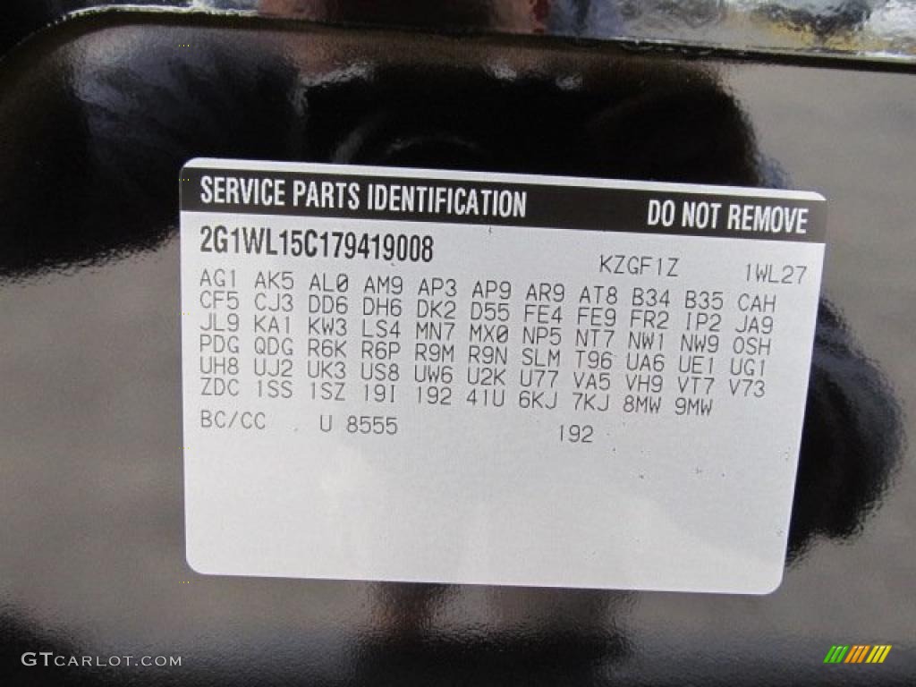 2007 Chevrolet Monte Carlo SS Info Tag Photo #48855004