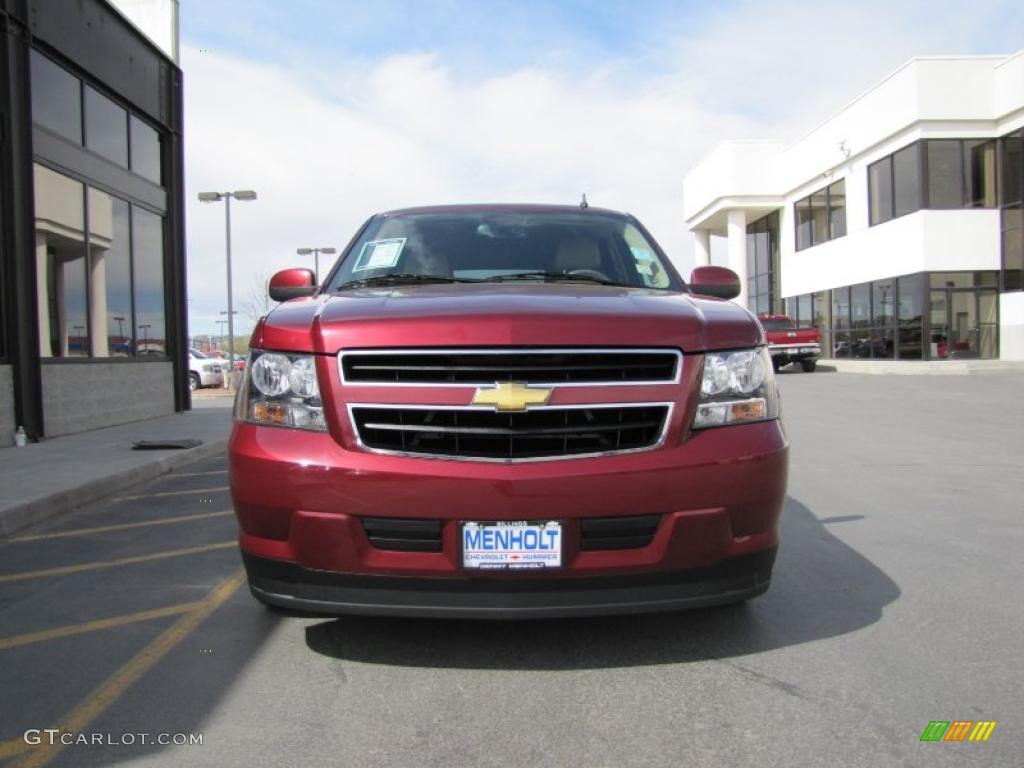 2009 Tahoe Hybrid 4x4 - Deep Ruby Red Metallic / Light Cashmere photo #40