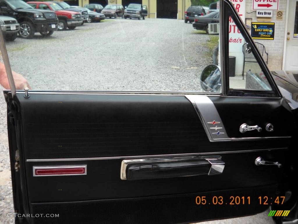 1966 Chrysler 300 2-Door Hardtop Black Door Panel Photo #48856399