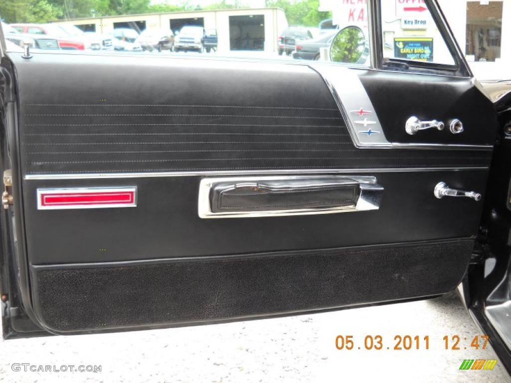 1966 Chrysler 300 2-Door Hardtop Black Door Panel Photo #48856411