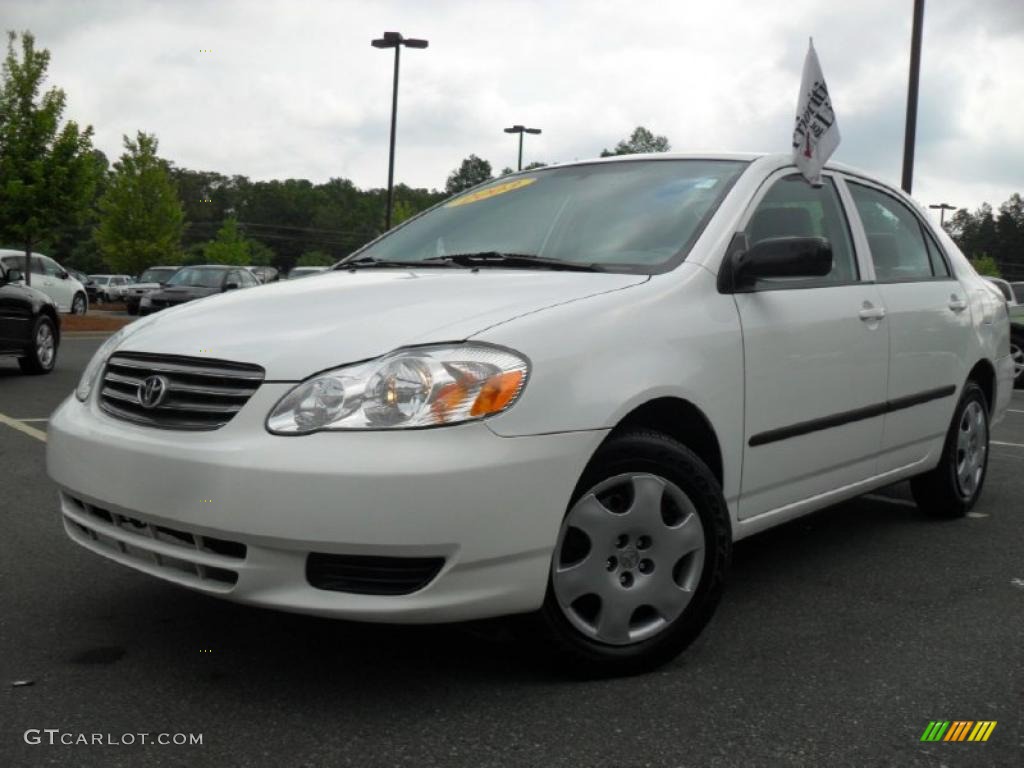 2003 Corolla LE - Super White / Light Gray photo #1