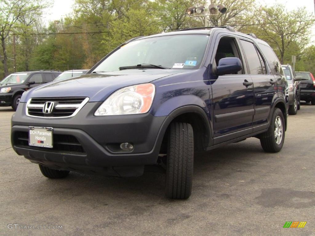 2003 CR-V EX 4WD - Eternal Blue Pearl / Gray photo #9