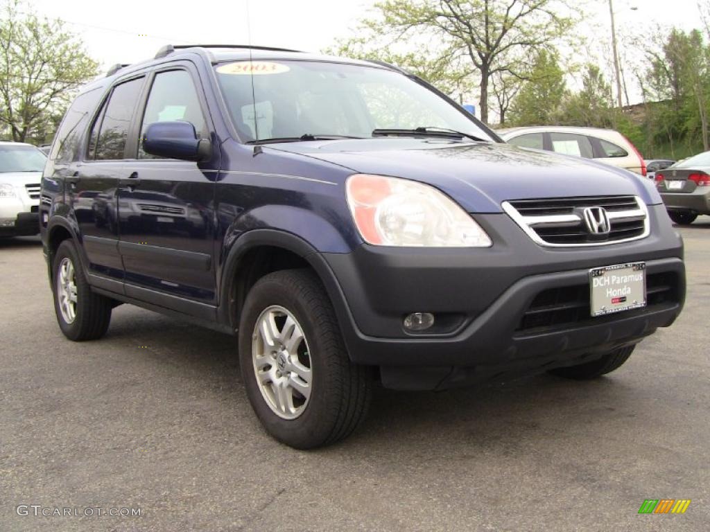 2003 CR-V EX 4WD - Eternal Blue Pearl / Gray photo #12