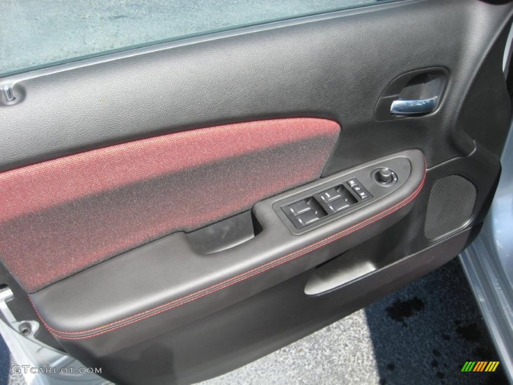 2011 Dodge Avenger Mainstreet Black/Red Door Panel Photo #48861643