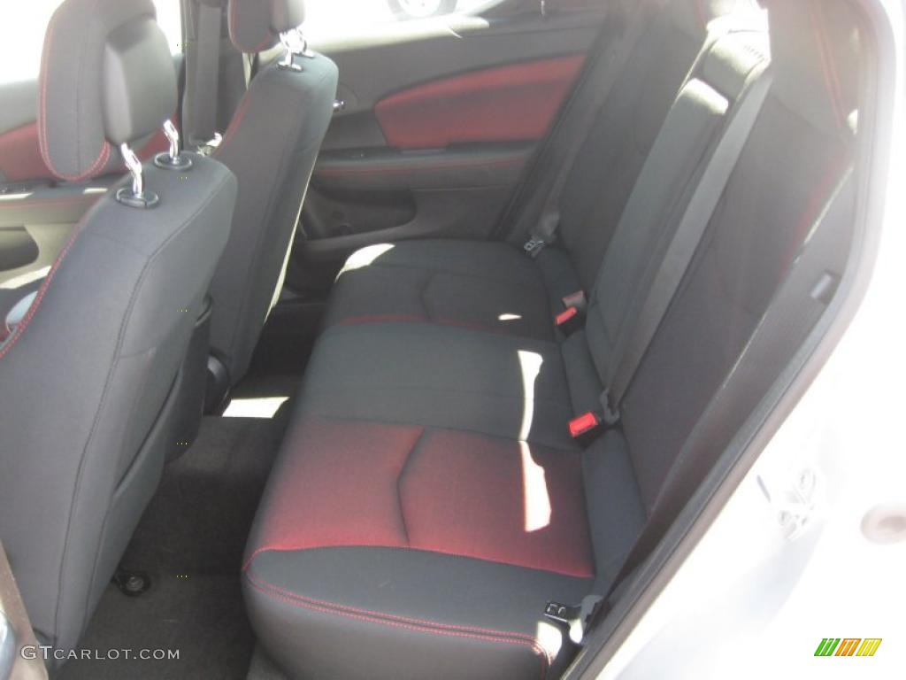 Black/Red Interior 2011 Dodge Avenger Mainstreet Photo #48861661