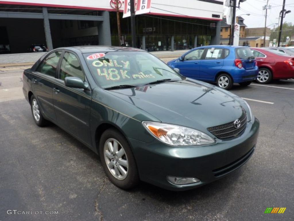 2003 Camry XLE V6 - Aspen Green Pearl / Taupe photo #6
