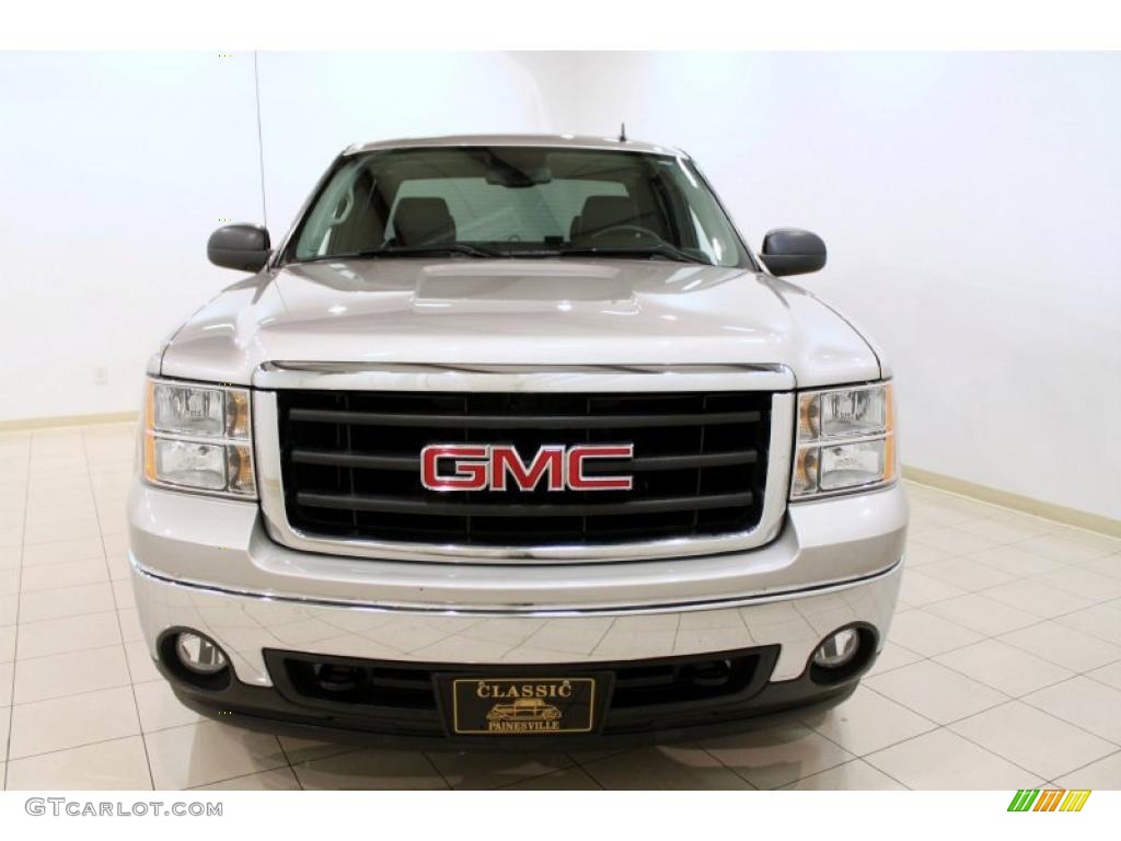 2008 Sierra 1500 SLT Extended Cab 4x4 - Silver Birch Metallic / Ebony photo #2