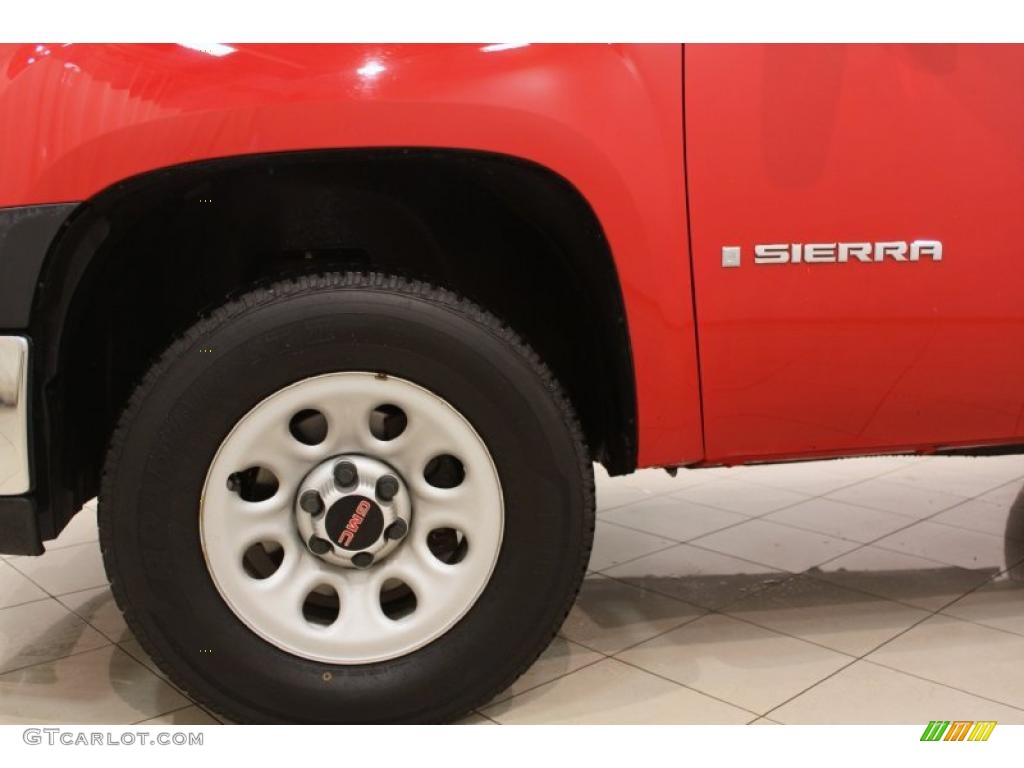 2008 Sierra 1500 Regular Cab 4x4 - Fire Red / Dark Titanium photo #13