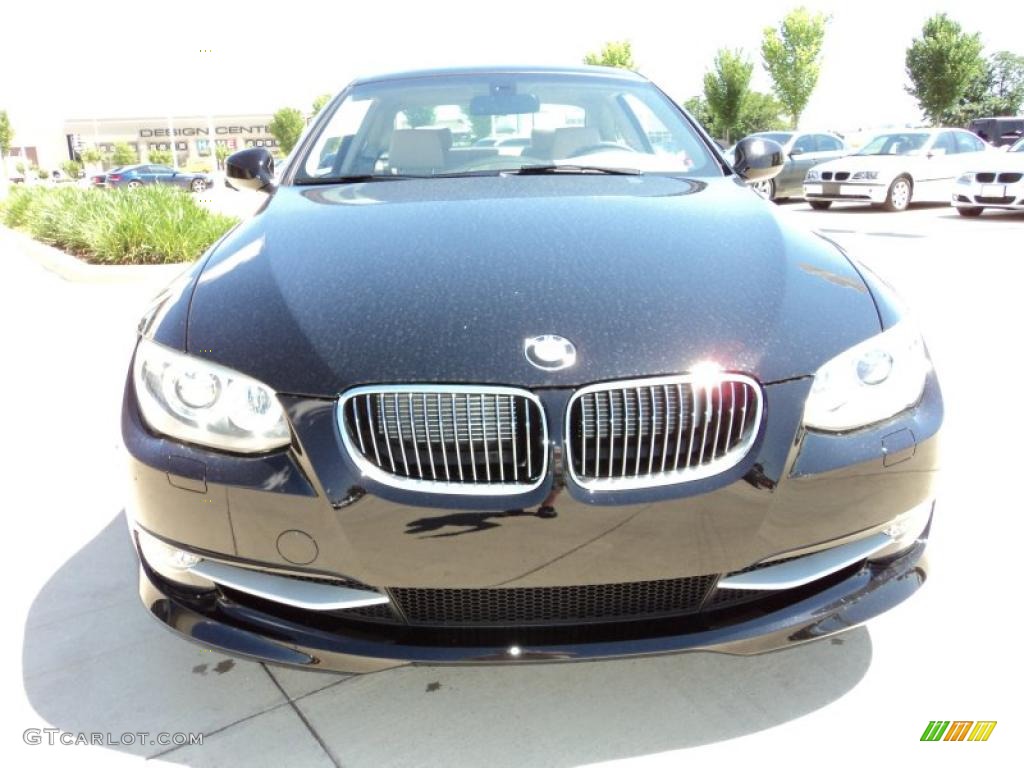 2011 3 Series 328i Coupe - Jet Black / Oyster/Black Dakota Leather photo #5