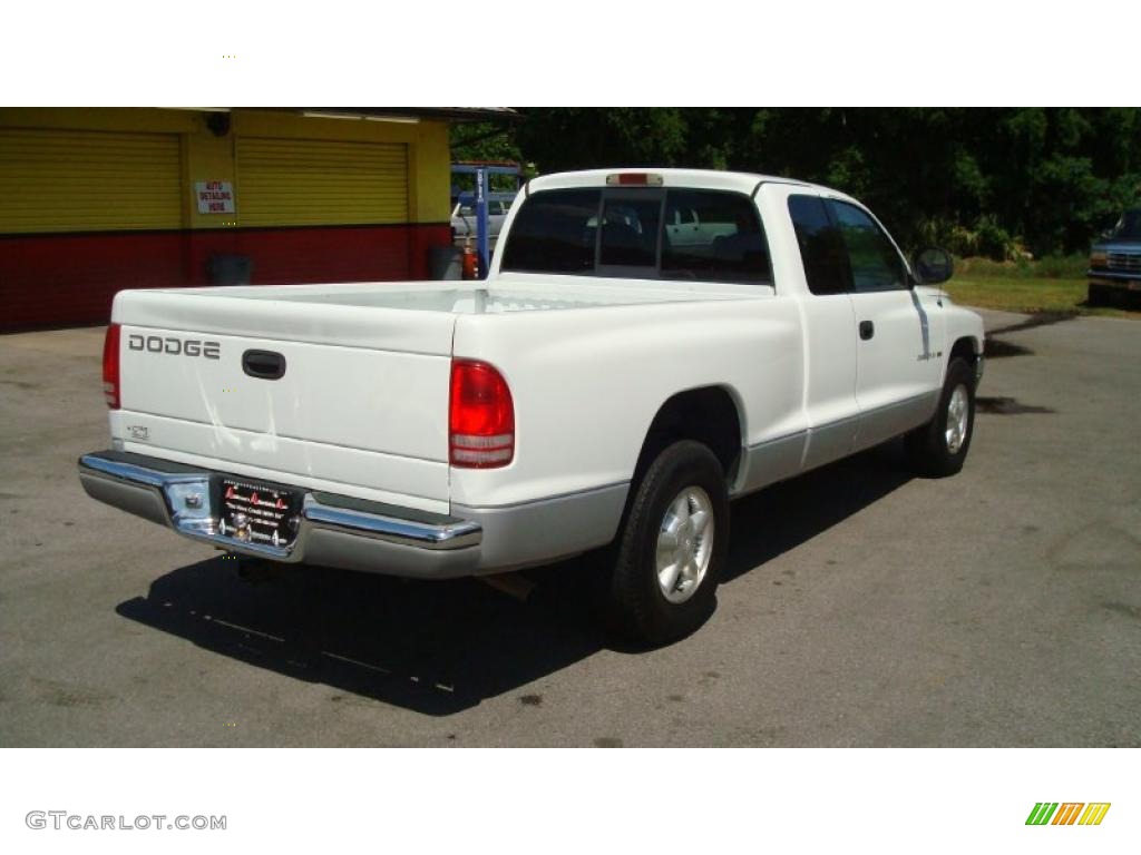 1997 Dakota SLT Extended Cab - Bright White / Mist Gray photo #3