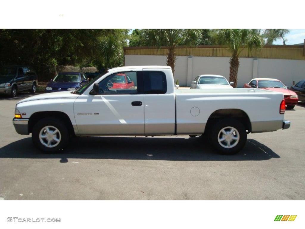 1997 Dakota SLT Extended Cab - Bright White / Mist Gray photo #6