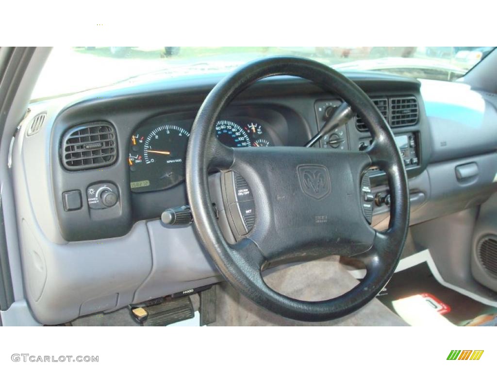 1997 Dakota SLT Extended Cab - Bright White / Mist Gray photo #12