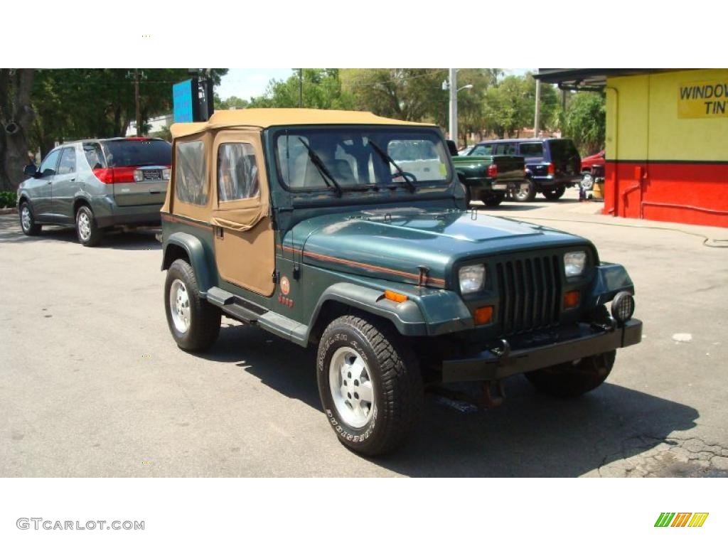 Hunter Green Metallic 1994 Jeep Wrangler Sahara 4x4 Exterior Photo #48865393