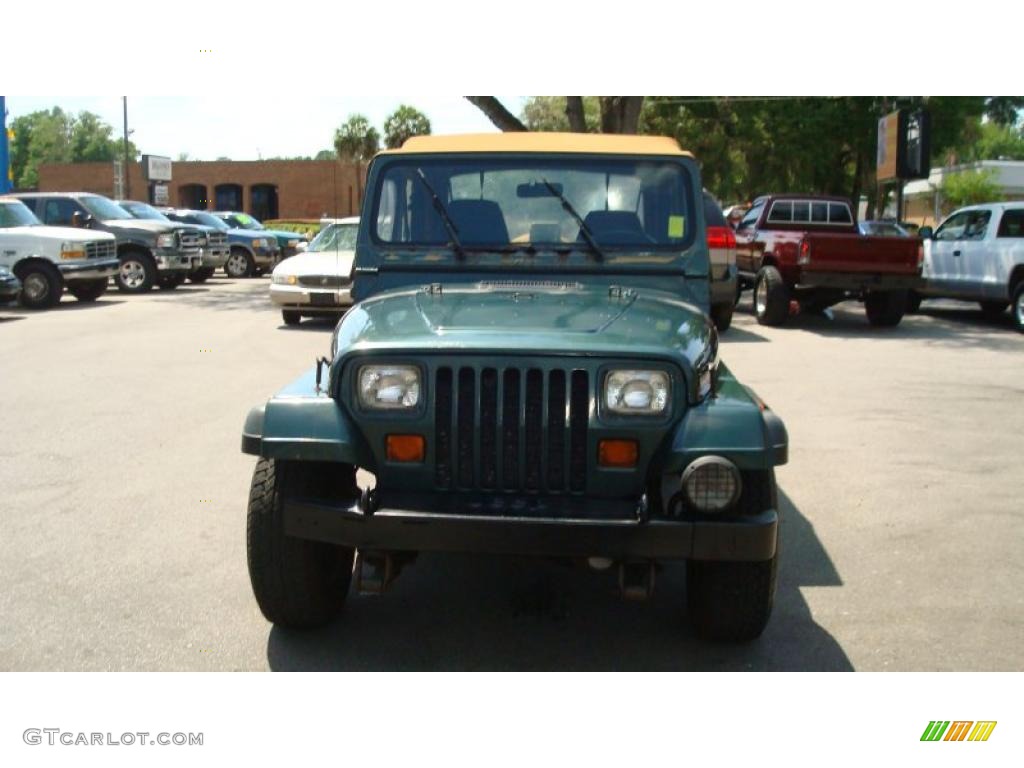 1994 Wrangler Sahara 4x4 - Hunter Green Metallic / Green/Saddle photo #8