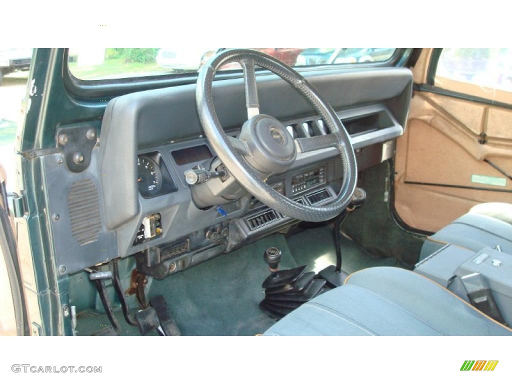 Green/Saddle Interior 1994 Jeep Wrangler Sahara 4x4 Photo #48865471