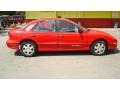 Bright Red 1996 Pontiac Sunfire SE Sedan Exterior