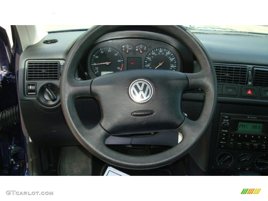 2004 Golf GL 4 Door - Indigo Blue Metallic / Black photo #12