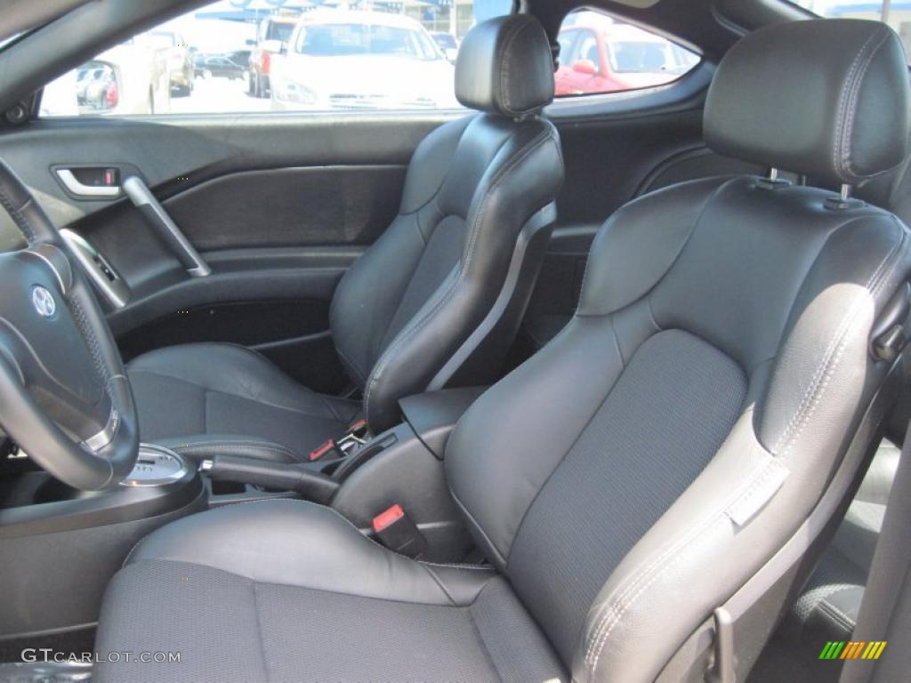 GT Black Leather/Black Sport Grip Interior 2008 Hyundai Tiburon GT Photo #48867556