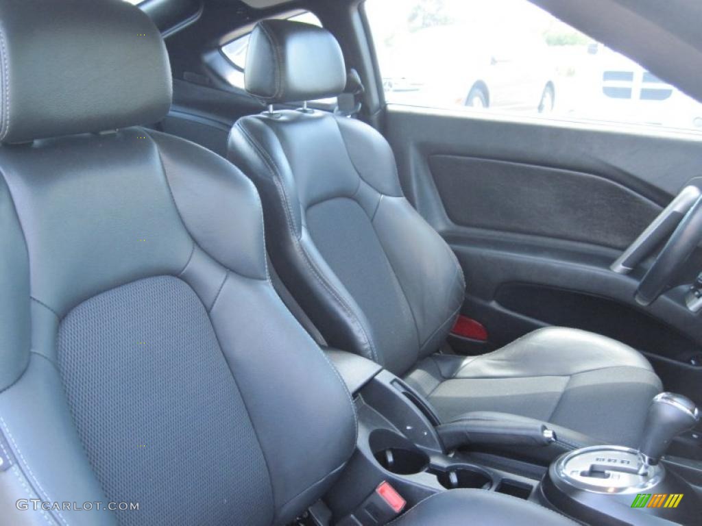 2008 Tiburon GT - Quicksilver / GT Black Leather/Black Sport Grip photo #16