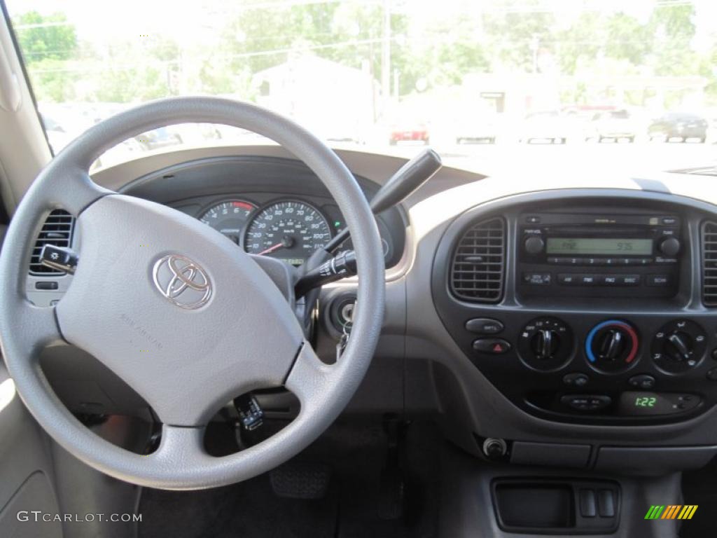 2005 Toyota Tundra SR5 Double Cab 4x4 Taupe Steering Wheel Photo #48867854