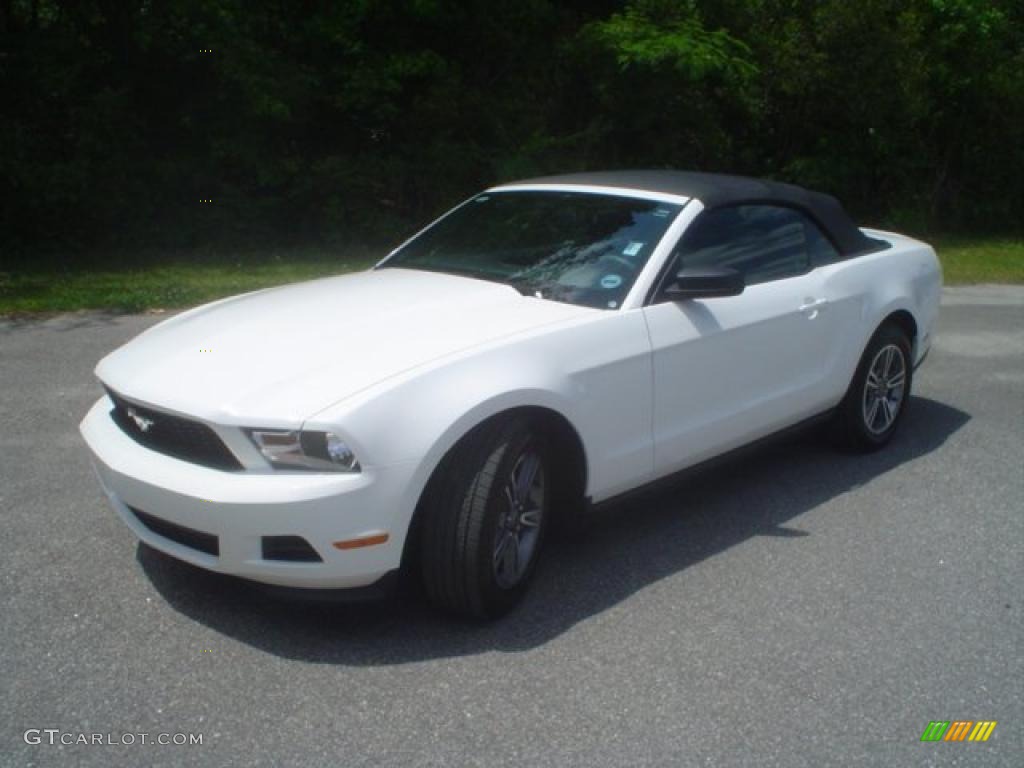 2011 Mustang V6 Premium Convertible - Performance White / Charcoal Black photo #1