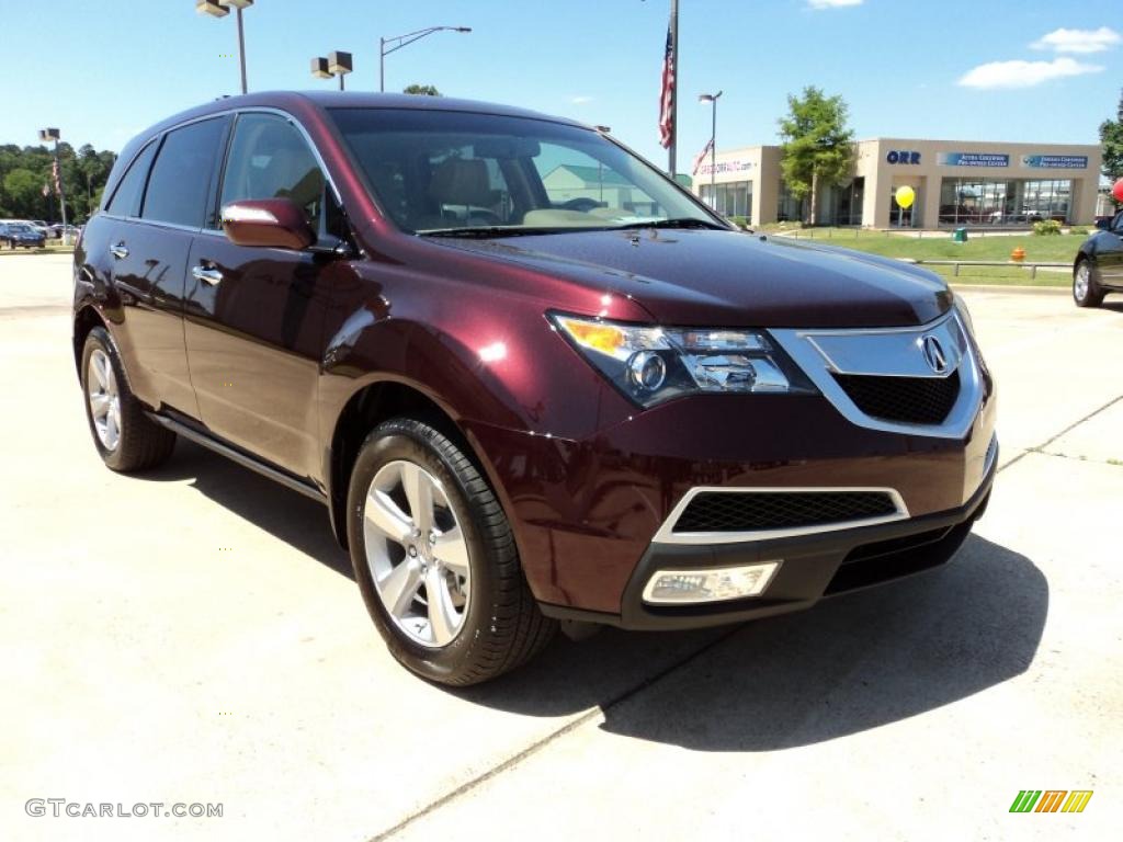 Dark Cherry Pearl 2011 Acura MDX Technology Exterior Photo #48868422