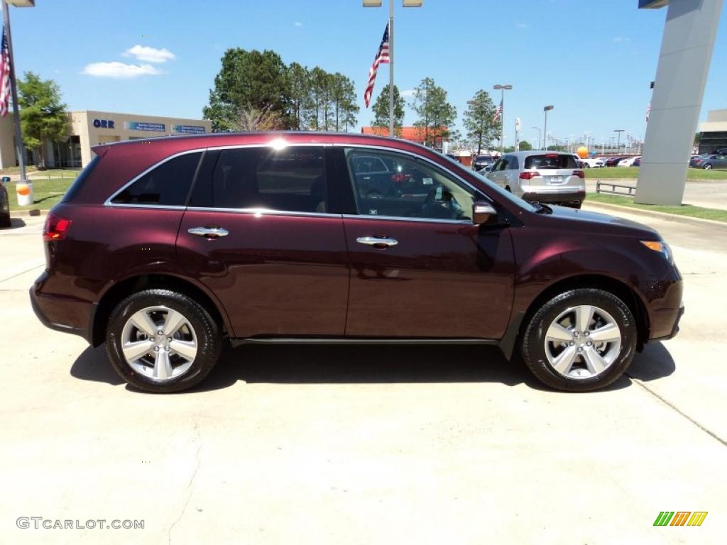 Dark Cherry Pearl 2011 Acura MDX Technology Exterior Photo #48868450